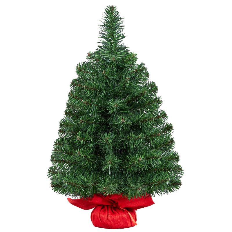 Artificial Fir Christmas Tree, 1.97ft H x 1.25ft W x 1.25ft D