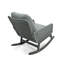 Chaise berçante contemporaine minimaliste en osier gris avec coussins en polyester doux et structure en bois durable-647938904-647938905