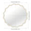 Miroir mural rond ondulé de 61 cm (24 po) avec cadre en bois massif, miroir décoratif festonné pour salle de bain, chambre, salon et entrée-546966495