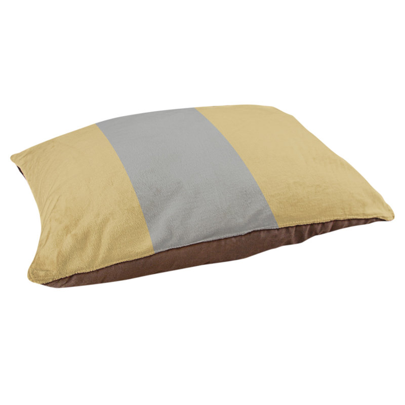 Coussin Colorado, Grand (l 40 po x P 30 po x H 6,5 po), Doré / gris / doré