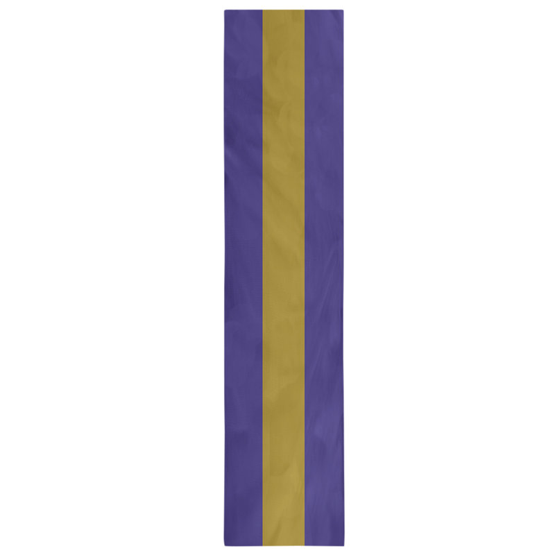 Cleveland Football Stripes Table Runner, 90" L x 16" W, Purple/Gold