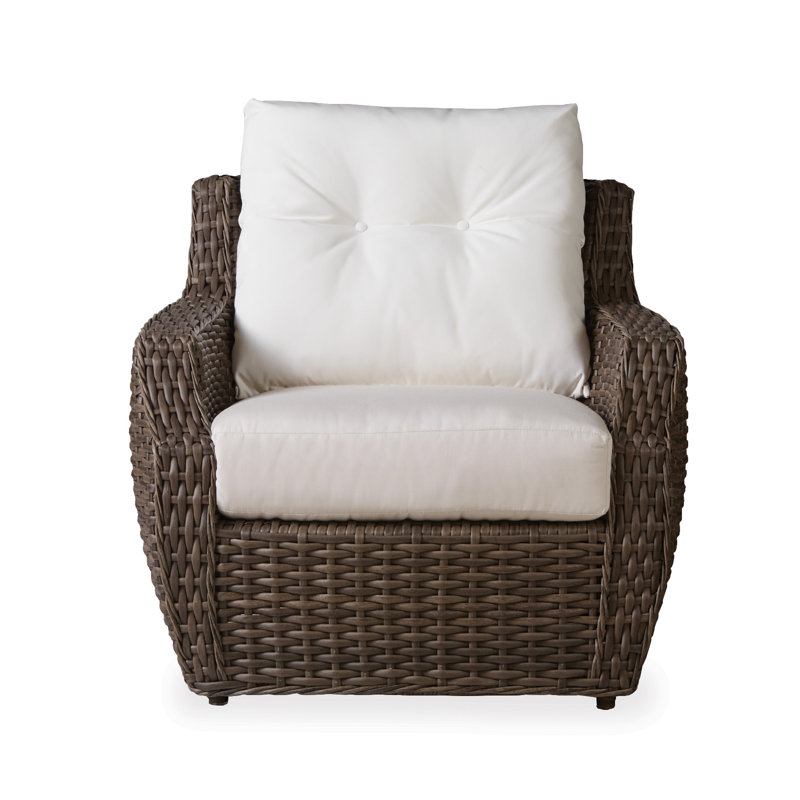 Largo Outdoor Lounge Chair, SafariGreen/ White Stripe