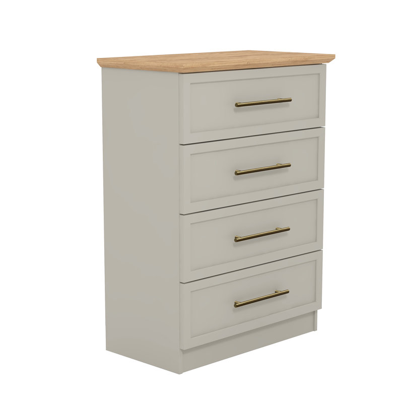 August Grove 4 Drawer 69.6Cm W Chest Of Drawer, Grey