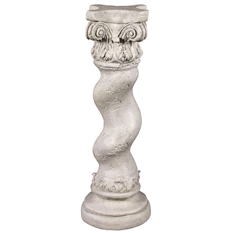 Piédestal à colonne Capitoline Barley, H 36 po x L 12 po x P 12 po