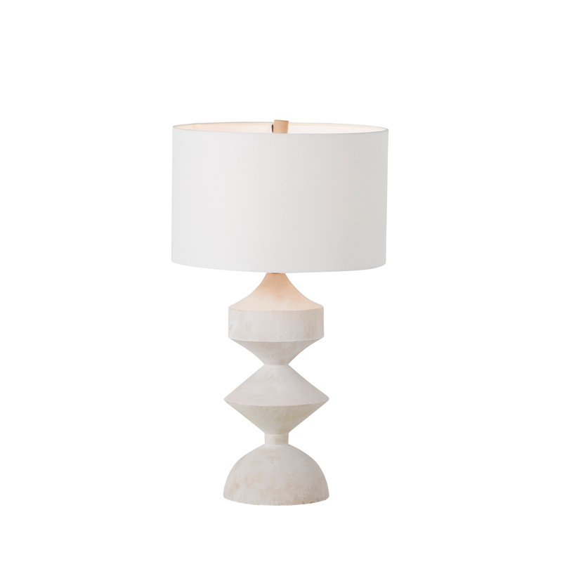 Lampe de table en résine Maddox, Blanc