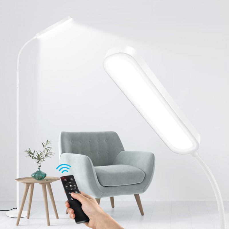 173cm LED Task Floor Lamp, White