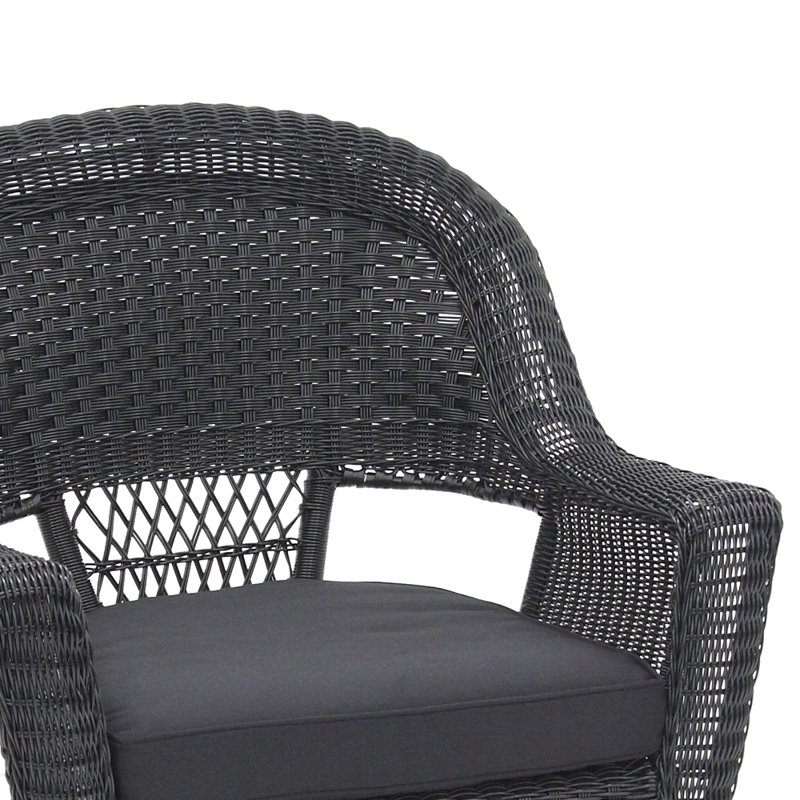 Arliss Steel Outdoor Lounge Chair, Black, Black