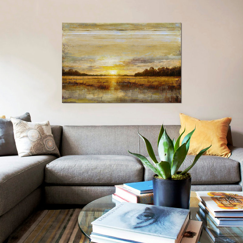 «Day Break», reproduction d'art sur toile, H 26 po x l 40 po x P 1,5 po, Toile tendue, Pas de tapis