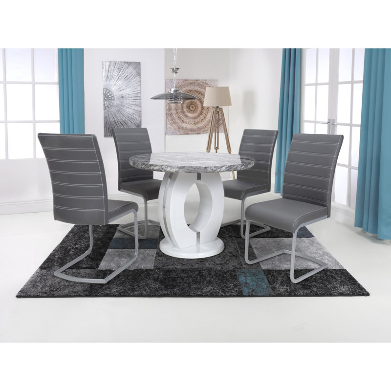 Auromita 4 - Person Dining Set, Grey