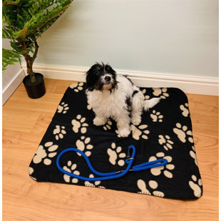 Paw Print Fleece Throw