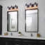 3-Light Vanity Light With Unique Glass Oil Rubbed Bronze Finish