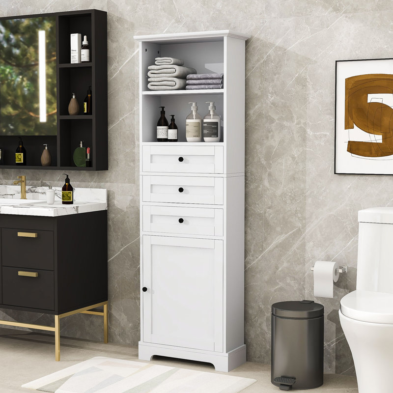 Demante Linen Cabinet, White