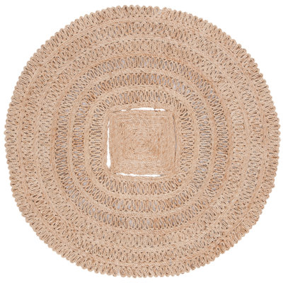 Chawn Natural Fiber Flat Weave Jute Pile Rug