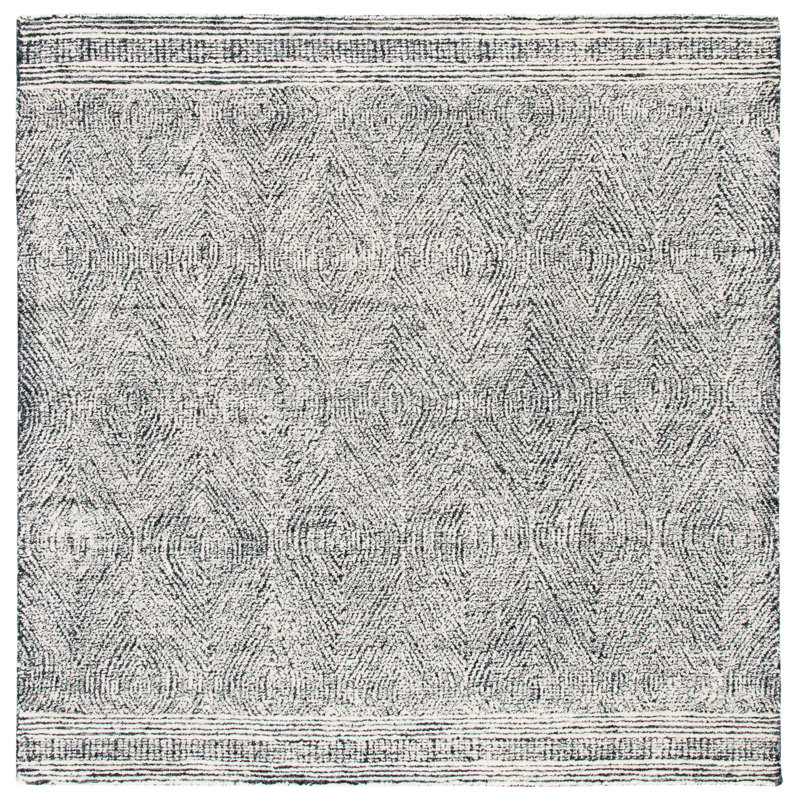 Klaus Hand Tufted Wool Geometric Rug, Square 10'