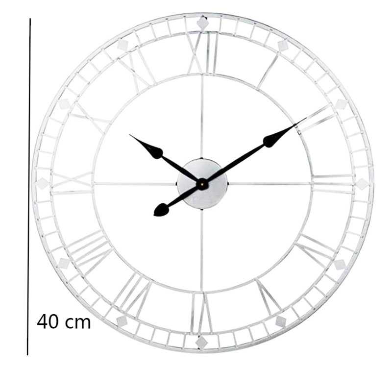 Abner Metal Wall Clock, White