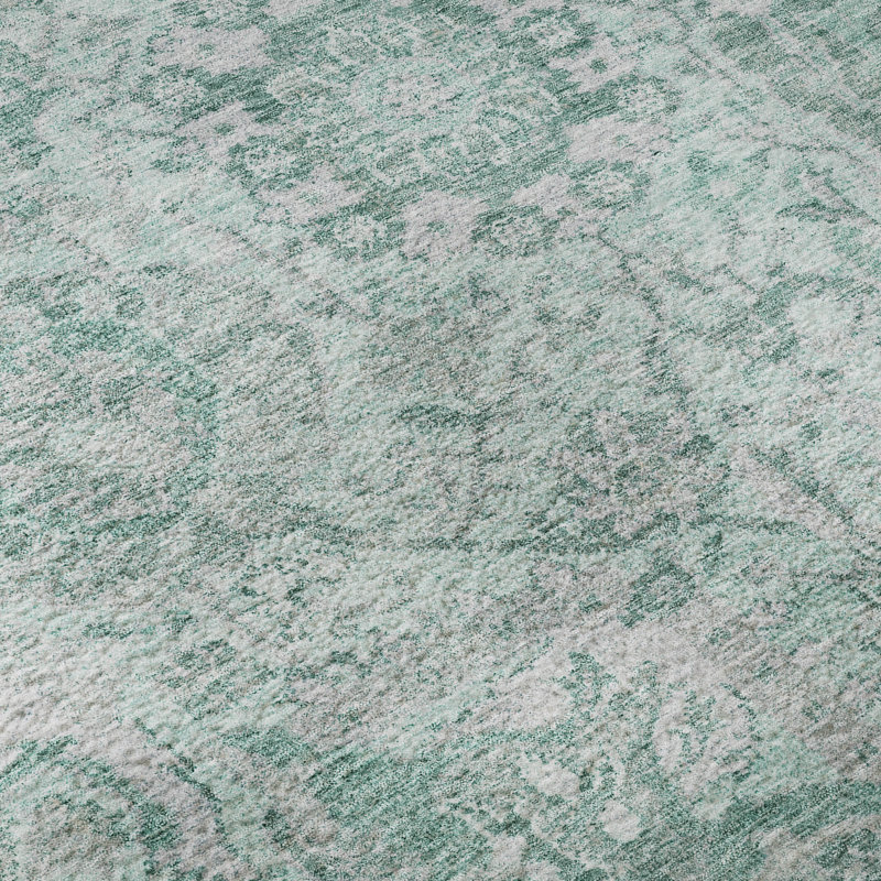 Premium Machine Washable Wayne AMF1102 Damask Rug, Rectangle 10' x 14'