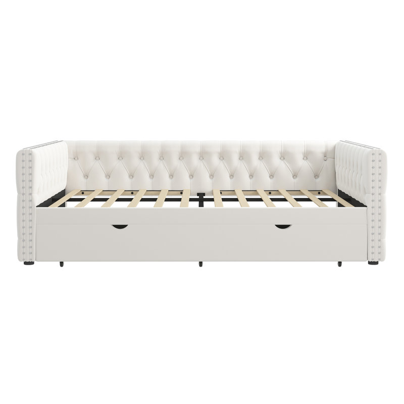 Lit de jour avec couchette Benya, Beige