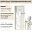 Remplacement d'inserts de verre pour porte d'entrée 7" x 18", kit d'insert en verre trempé transparent à 1 vitre avec cadre blanc, pour porte d'entrée extérieure.-136229027