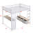 Metal Gaming Loft Bed With LED-2053376771