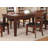 Contemporary Rectangle Dining Table W Leaf 6X Side Chairs 7Pc Set