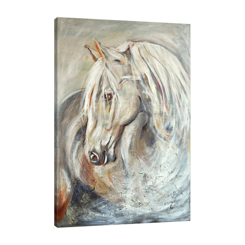 "Cheval", toile tendue par Emma Catherine Debs, H 24 po x l 16 po x P 1,5 po