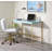 Midriaks Gold Finish Writing Desk W/USB-1692926290