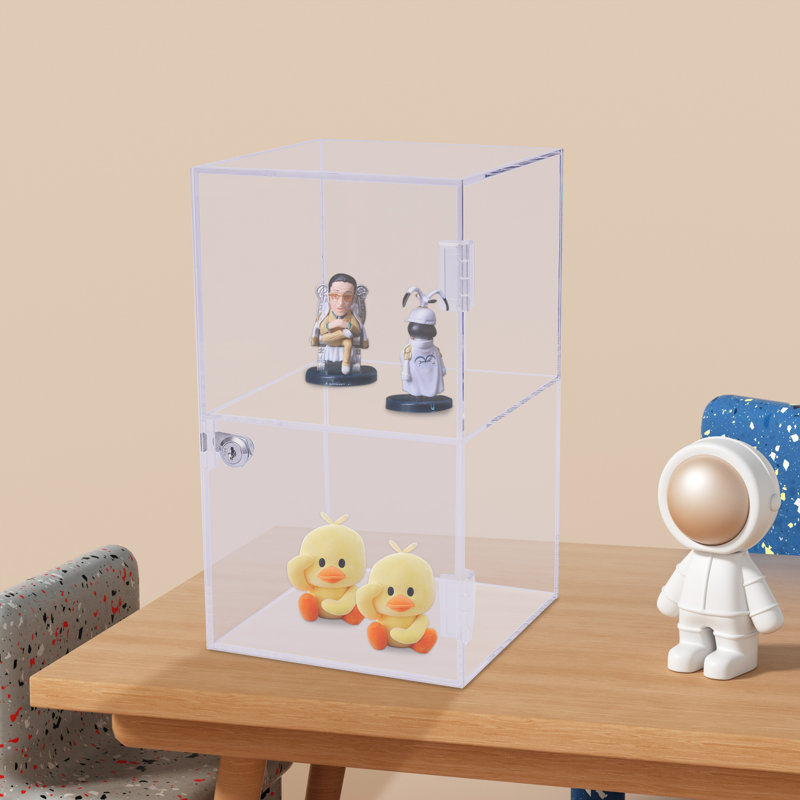 7.87" 2-Tier Acrylic Display Shelf Countertop Storage Stand
