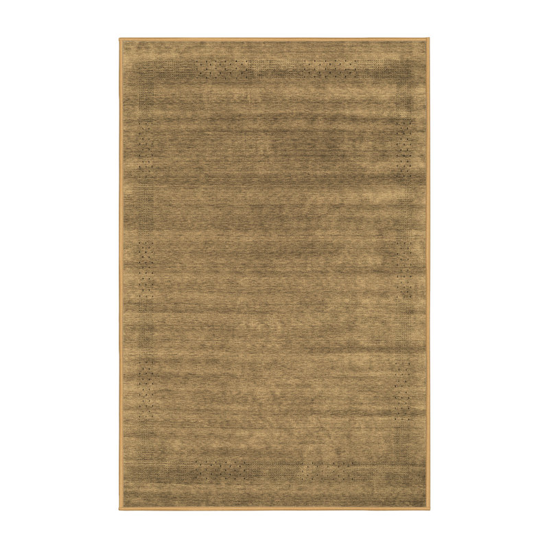 Tapis contemporains brun lavable à la machine 2655, Rectangle de 5 pi x 8 pi