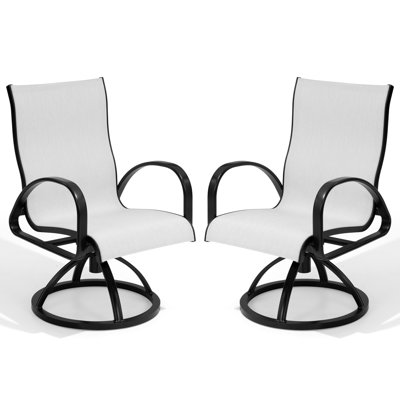 Chaise de salle à manger d'extérieur en aluminium avec Sunbrella