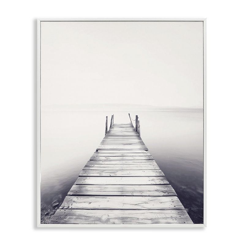 Giclée sur un étang tranquille, par Annabelle Hall, H 14 po x l 11 po, Estampe numérique encadrée blanc bord de mer