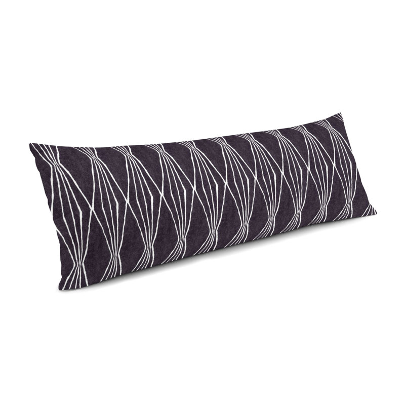 Housse et insert de coussin rectangulaire HandcutShapes Handcut Shapes, Noir et blanc, 14 po x 48 po