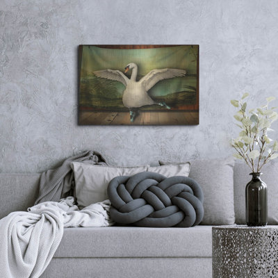  «Swan Lake 2» par John Hovenstine, art mural en métal, 36 po x 24 po