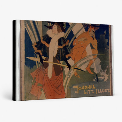 Le Diablotim 1890s Contemporary Literary Journal - Art nouveau, affiche rétro - Art mural sur toile