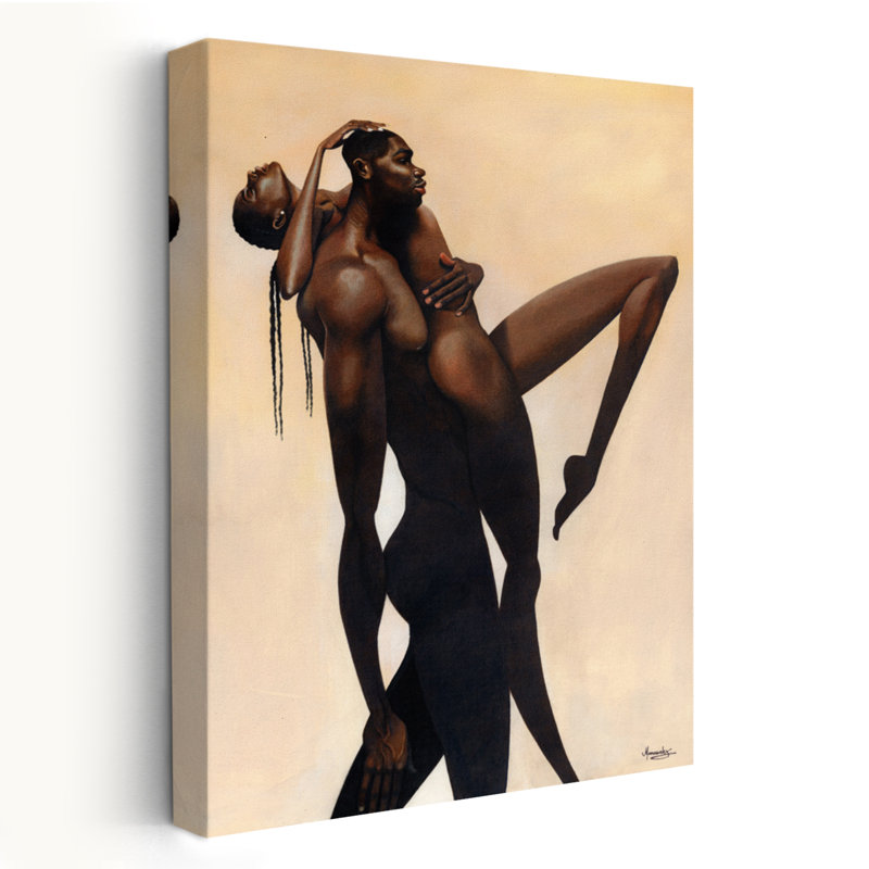Take Me Away - Art figuratif africain-américain multicouleur, H 48 po x l 32 po