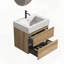 Meuble-lavabo mural flottant avec tiroirs souples et lavabo