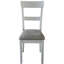 2 chaises avec dossier, siège rembourré gris, pieds de chaise, chaises d'appoint, siège en mousse, pieds, salle à manger