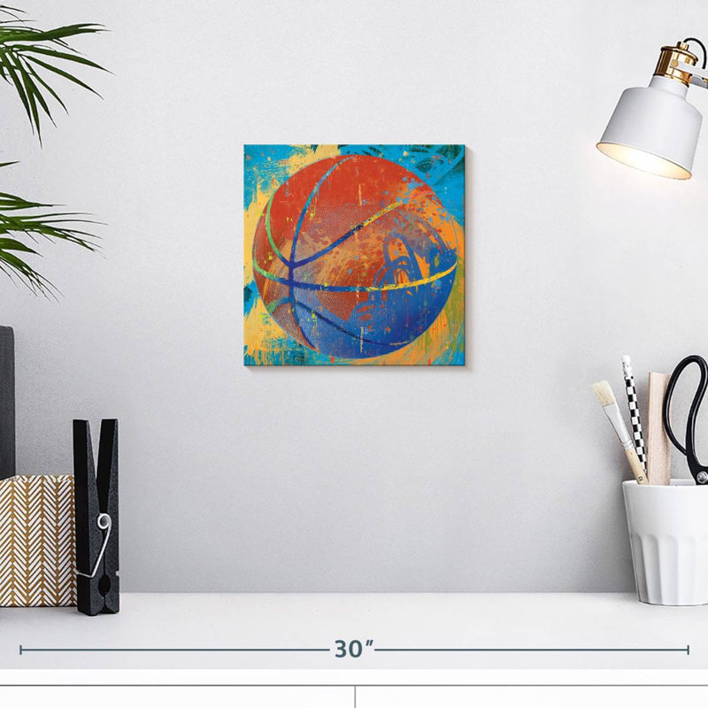 Peinture de basketball Sireci, H 10 po x l 10 po