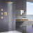 10" Wall Mounted Thermostatic Shower System With Handheld Spray And Body Jets-119322428