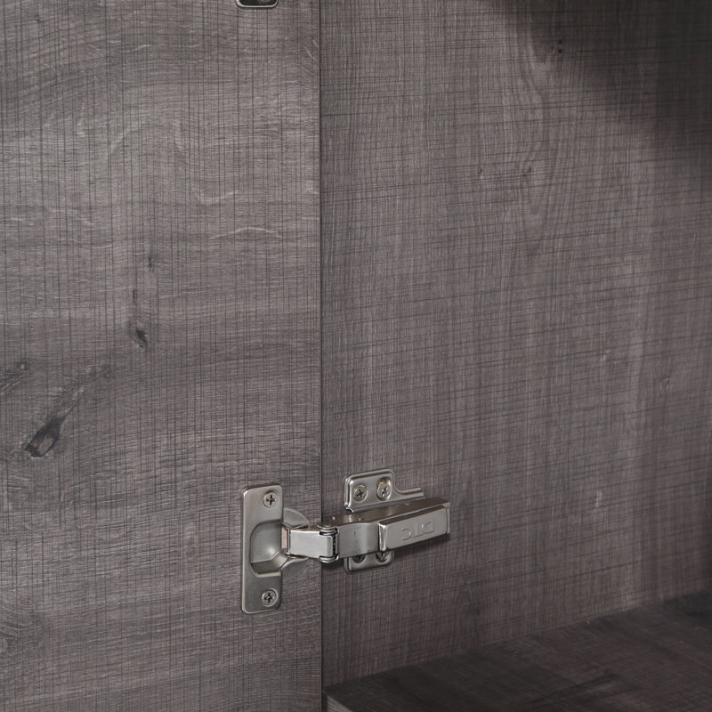 Meuble-lavabo de salle de bain avec lavabo, Gris