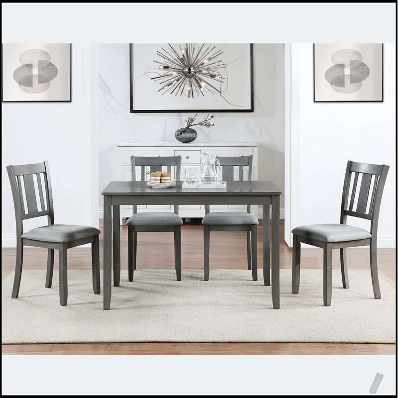 Table de salle à manger compacte en bois rectangulaire, parfaite pour les petits espaces et les repas pour 4 personnes, SEULEMENT LA TABLE