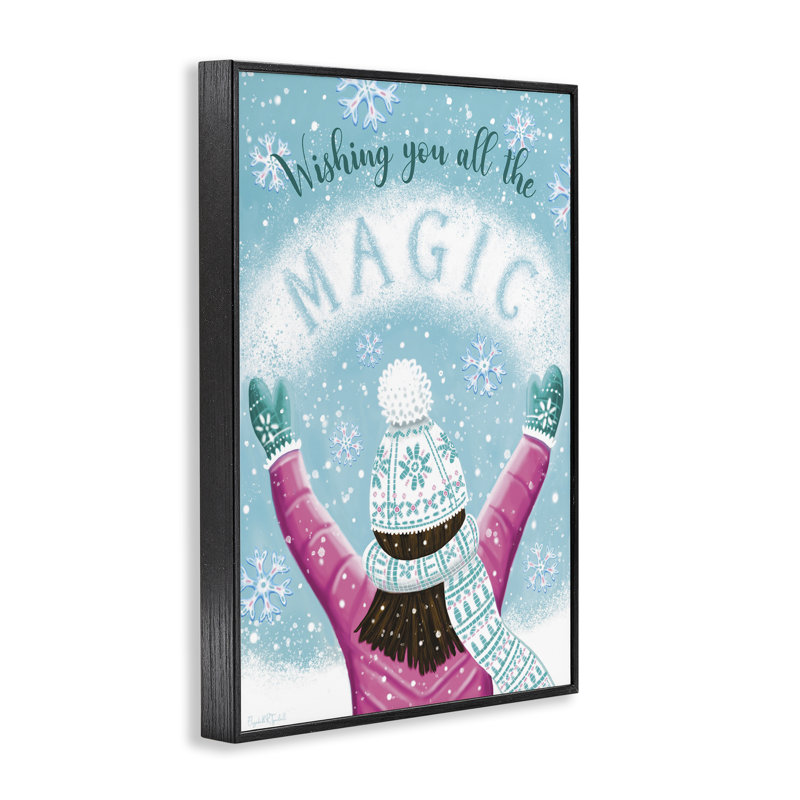 «W Wish You Magic», estampe numérique encadrée par Elizabeth Tyndall, Giclée encadrée noir minuit, H 18 po x l 12 po