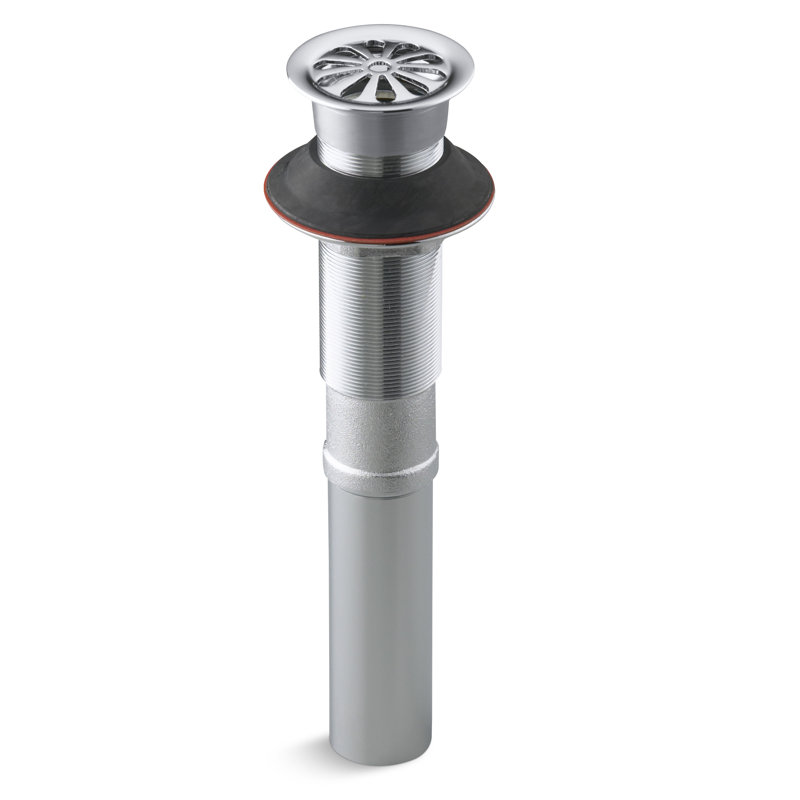 Grid Bathroom Sink Drain, Polished Chrome, No