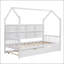 Lit simple en bois avec lit gigogne-155476562
