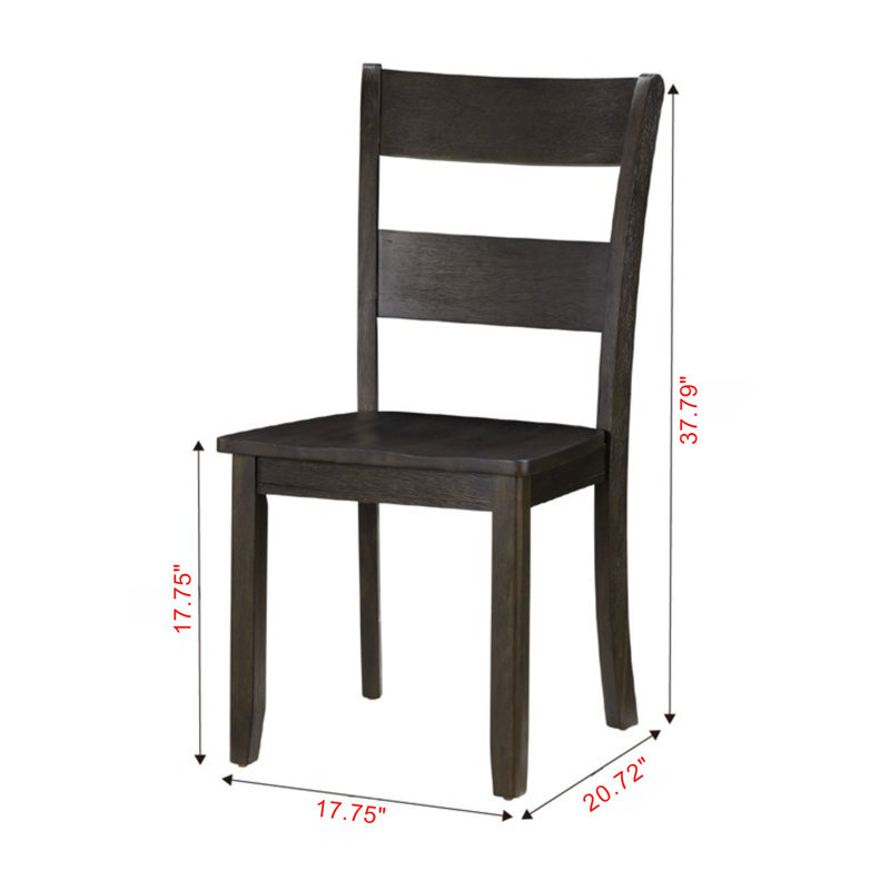 Chaise d'appoint en noyer délavé Adams (ensemble de 2)