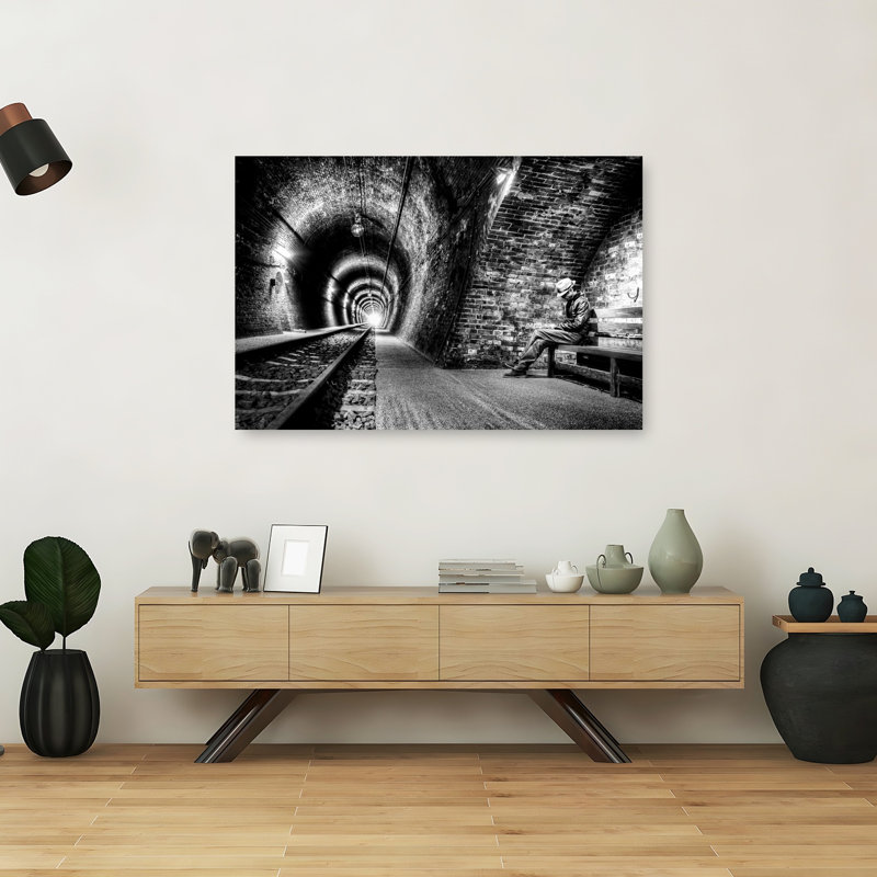 «Man Tunnel», impression spectaculaire d'art urbain urbain, 40" H x 60" W