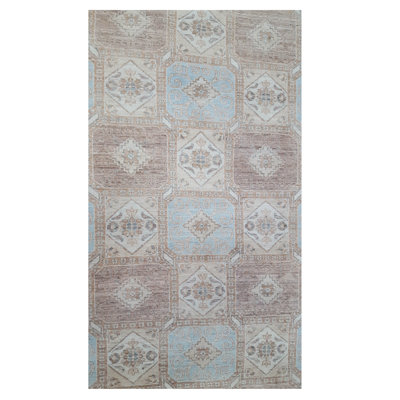 Khotan Hand Knotted Ivory /Baby Blue 12x18 Oversize Rug
