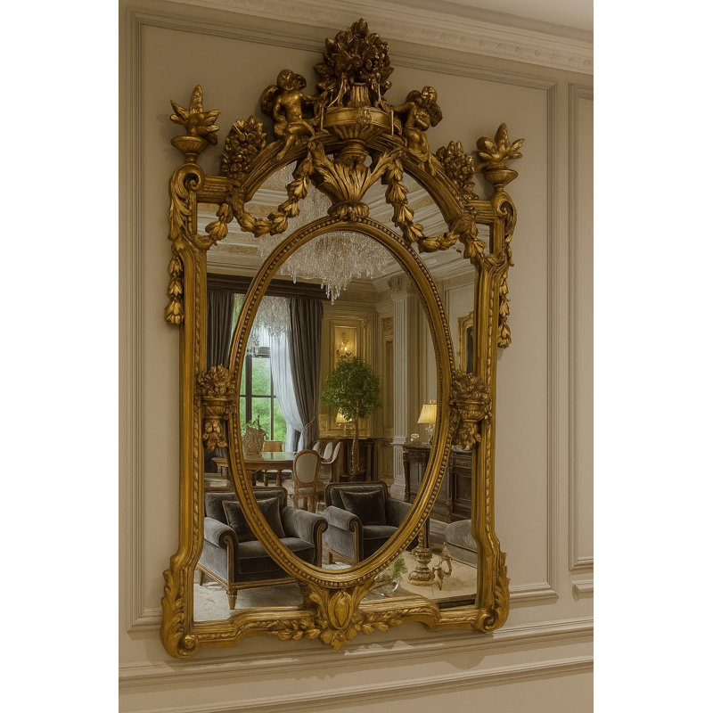 Solid Wood Rectangle Floor Mirror