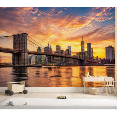 Papier peint adhésif autocollant amovible New York City Skyline
