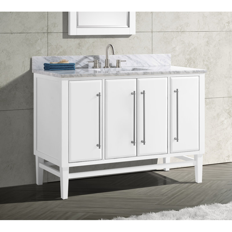 Mason 48'' W Single Bathroom Vanity Base, White