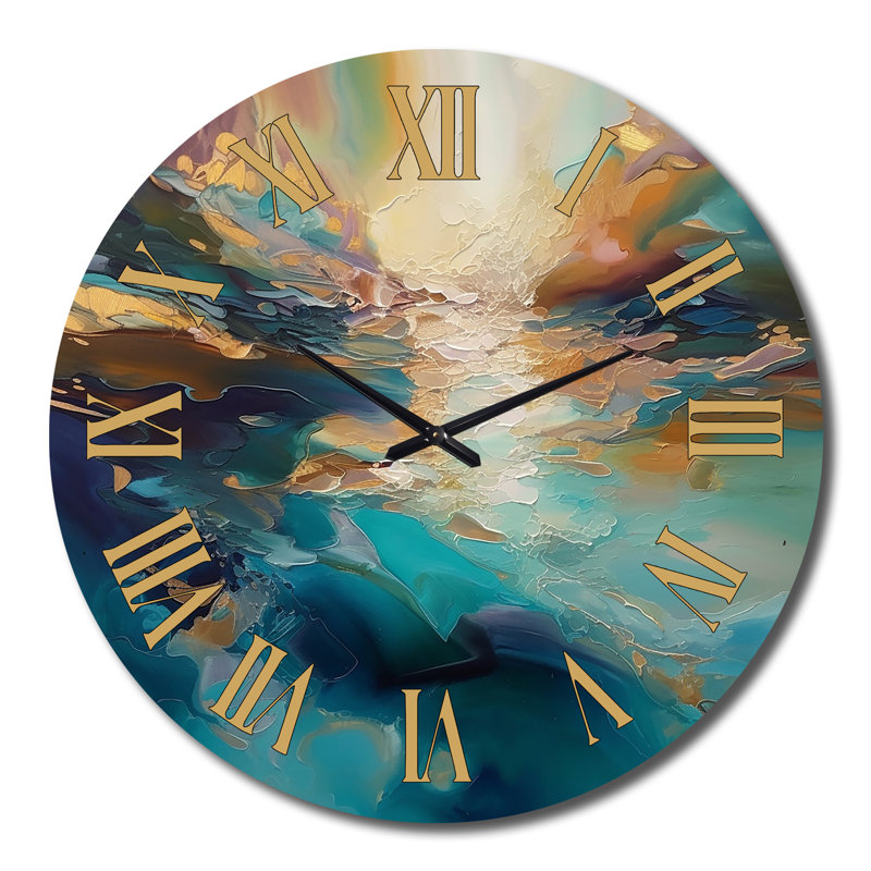 Horloge murale paysage abstrait Spirits Ocean, Très grand